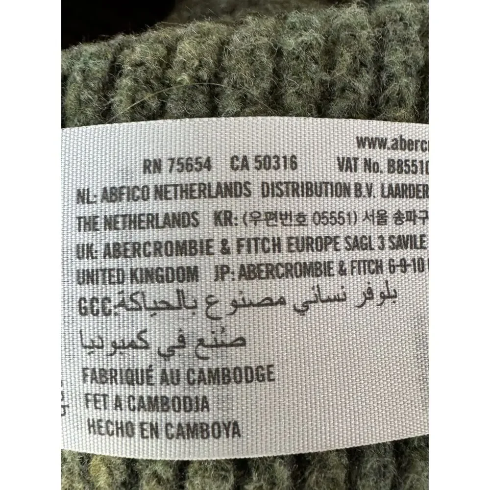 Abercrombie & Fitch Green Crewneck Sweatshirt Size S - Picture 5 of 5